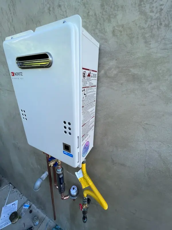 Tankless water heater installation for Westwood homes